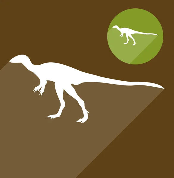 Dinosaurie silhuett — Stock vektor