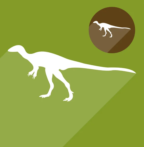Dinosaurie silhuett — Stock vektor