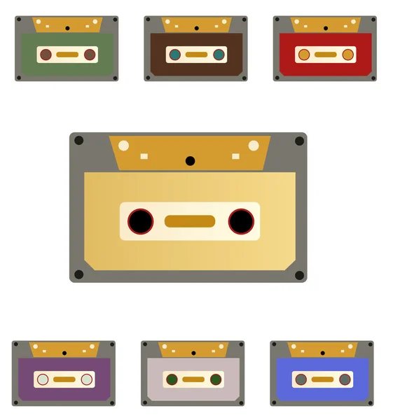 Retro Cassettes set — Stock Vector