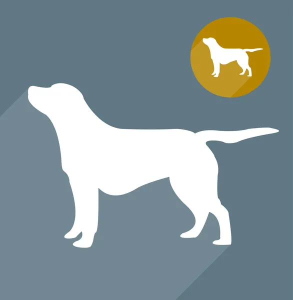 Labrador-Hundesilhouette — Stockvektor