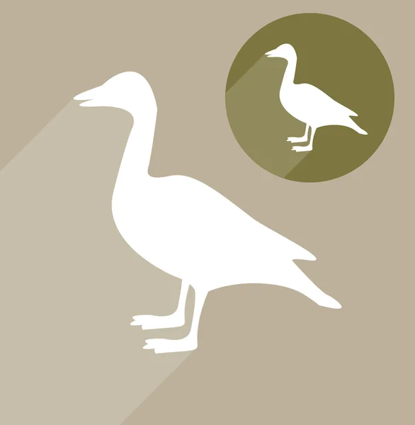 Silhouette de canard — Image vectorielle