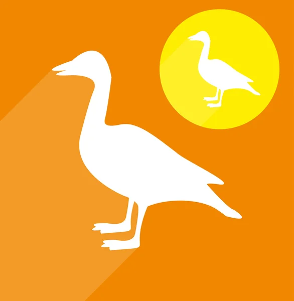 Duck silhouette — Stock Vector