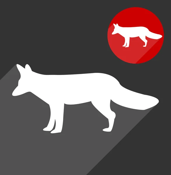 Silhouette Fox — Image vectorielle