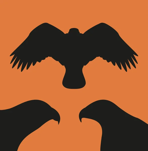 Silueta de águila — Archivo Imágenes Vectoriales