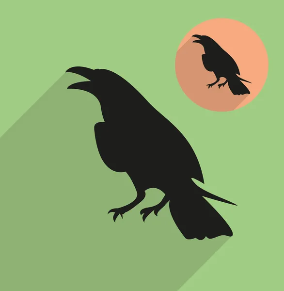 Ilustrazione del corvo — Vettoriale Stock