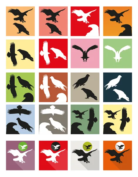 Stork icon set — Stock Vector