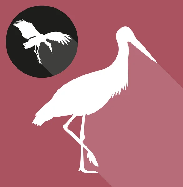 Ilustration of Stork — Stock Vector