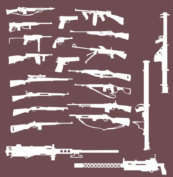 Conjunto de ícones de armas —  Vetores de Stock