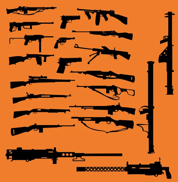 Ustaw broń ikona — Wektor stockowy