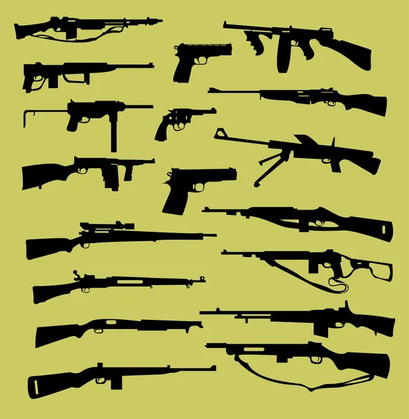 Weapon icon set — Stock Vector