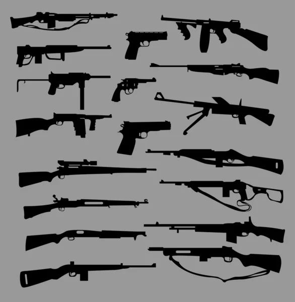 Weapon icon set — Stock Vector