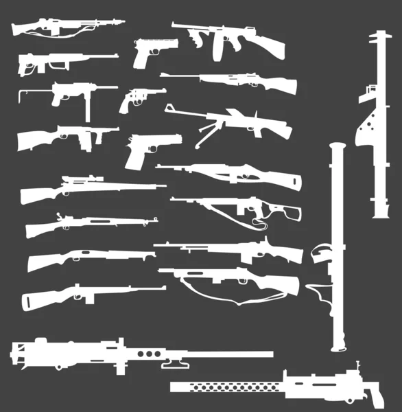 Conjunto de icono de arma — Vector de stock