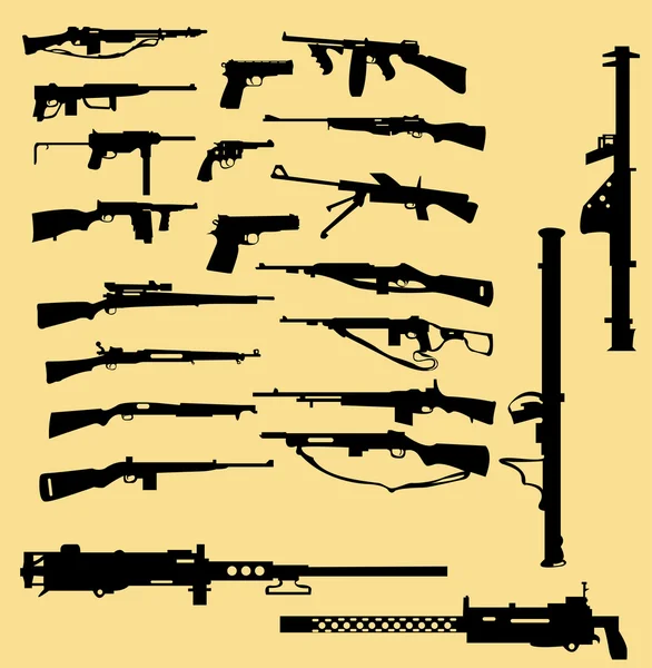 Conjunto de icono de arma — Vector de stock