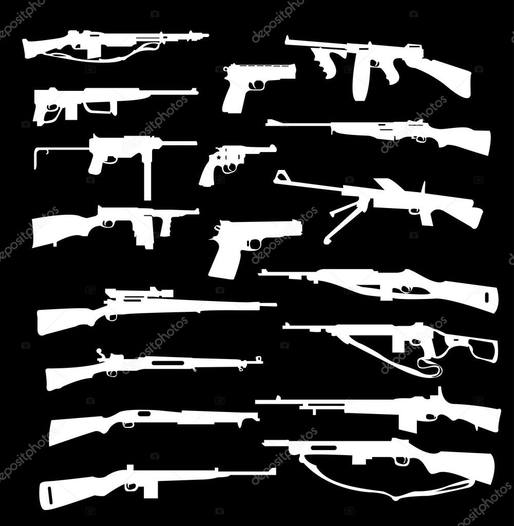 Weapon icon set