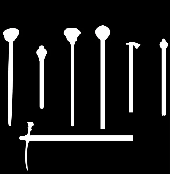 Armas frías preparadas — Archivo Imágenes Vectoriales