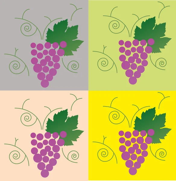 Ilustración de uvas — Vector de stock