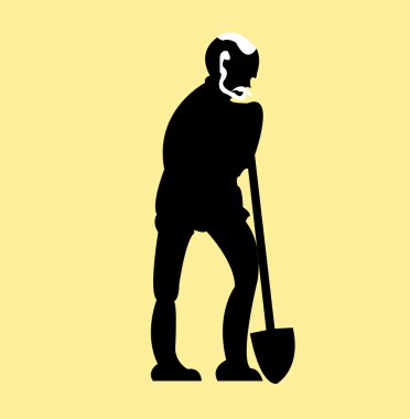 Man with spade