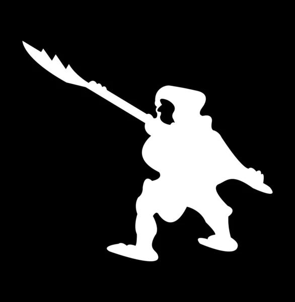 Warrior silhouette — Stock Vector