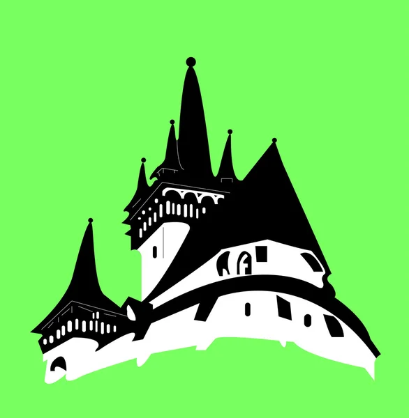Mittelalterliche Kirche — Stockvektor