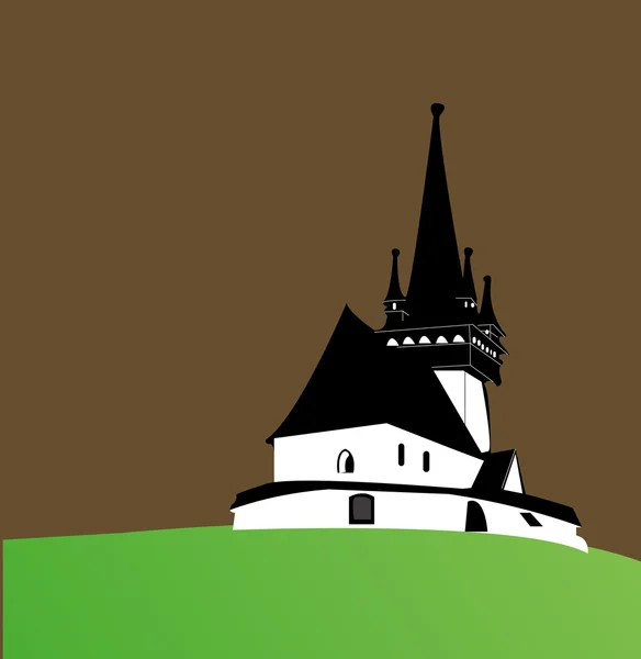 Mittelalterliche Kirche — Stockvektor