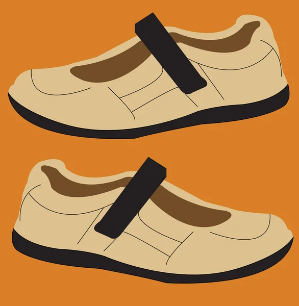 Shoes on orange — Stock Vector