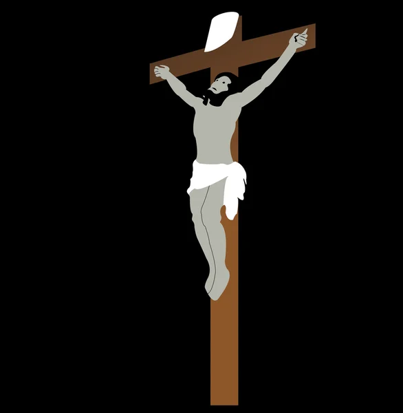 Jesus am Kreuz — Stockvektor