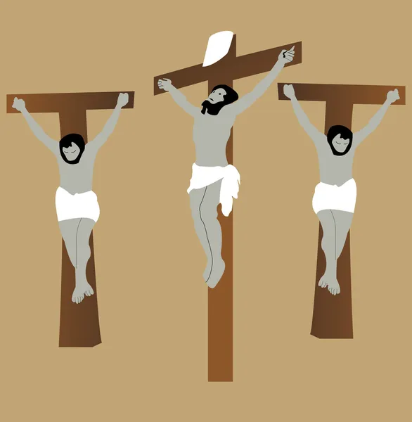Иисус на кресте — стоковый вектор