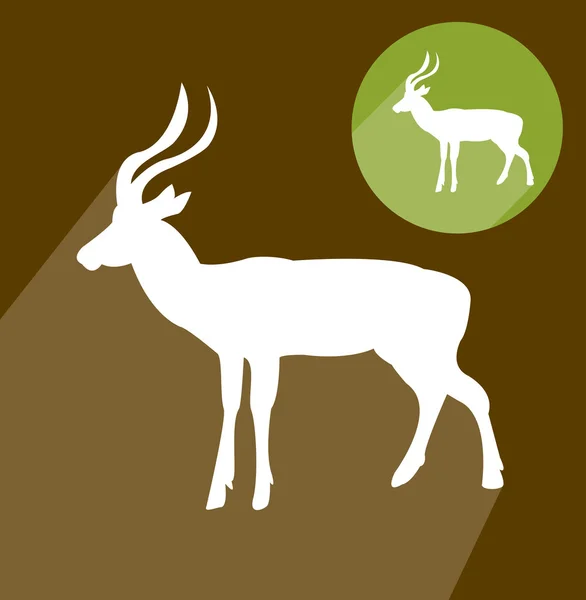 Impala sziluett — Stock Vector