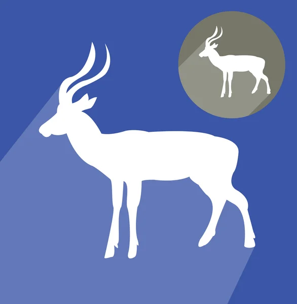 Impala silueta — Stockový vektor