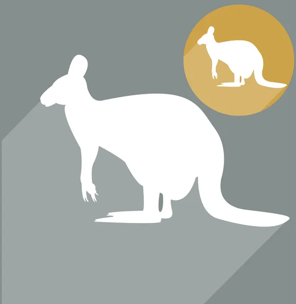 Sylwetka kangur — Wektor stockowy