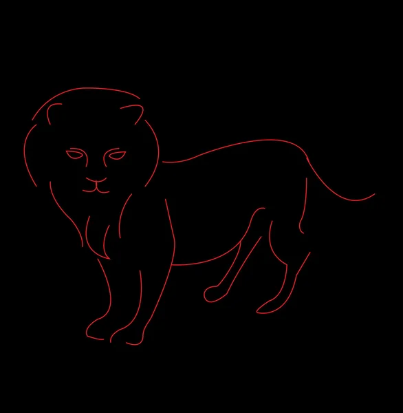 Λιοντάρι σιλουέτα — Διανυσματικό Αρχείο