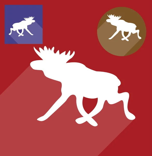 Silhouette de renne — Image vectorielle
