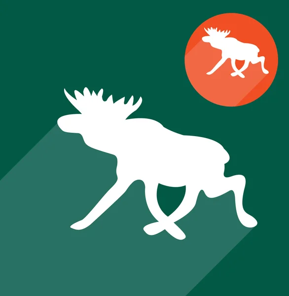 Silhouette de renne — Image vectorielle