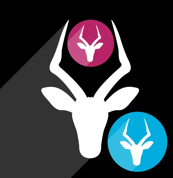 Tête impala — Image vectorielle
