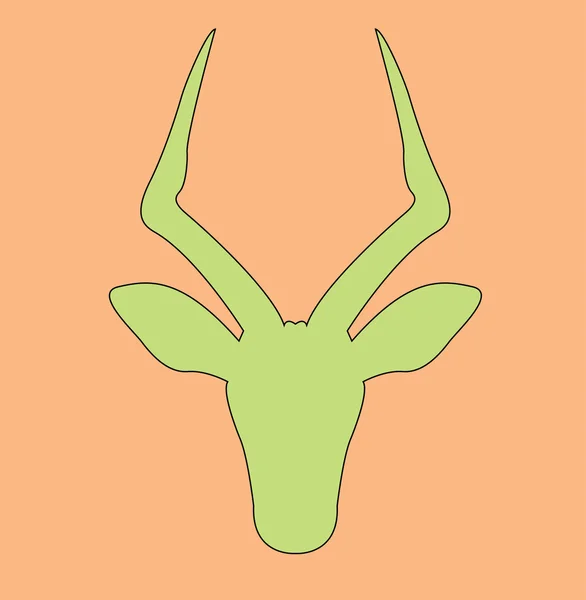 Cabeza de Impala — Vector de stock