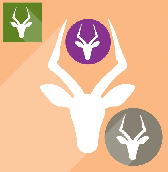 Cabeza de Impala — Vector de stock