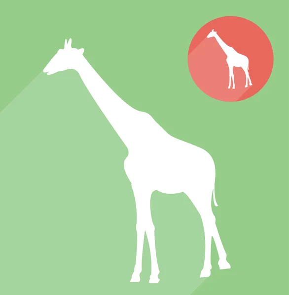 Zürafa siluet — Stok Vektör