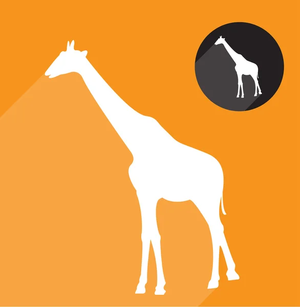 Giraffe silhouette — Stock Vector
