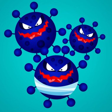 Tehlikeli korona virüsü, SARS salgını risk konsepti. 3B illüstrasyon