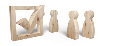 Demokratik seçimler, referandum. Doğru seçimi yap..