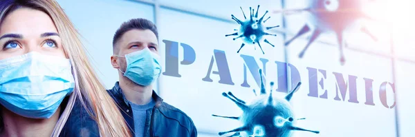 Virus Corona Peligroso Concepto Riesgo Pandémico Ilustración —  Fotos de Stock