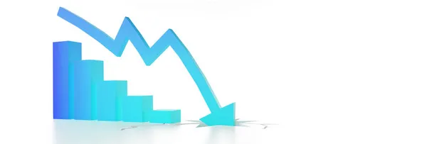 Gráficos Que Representan Caída Del Mercado Valores Ilustración — Foto de Stock