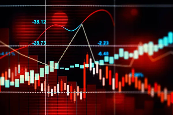 Diagram Som Representerar Börskraschen Illustration — Stockfoto