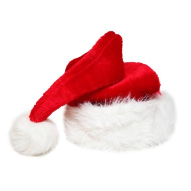 Noel Baba Şapkası. Kostüm. Mutlu noel konsepti tebrik kartı