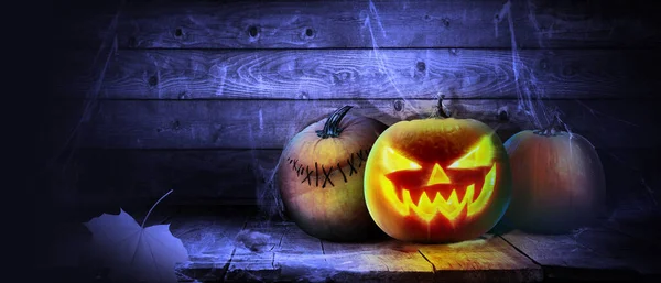 Halloween Kürbiskopf Dekoration Und Hintergrund Halloween — Stockfoto
