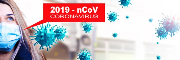 Nebezpečný Virus Korony Koncepce Pandemického Rizika Ilustrace — Stock fotografie