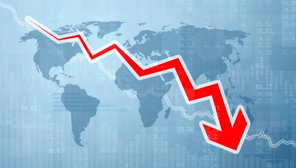 Diagram Som Representerar Börskraschen Illustration — Stockfoto