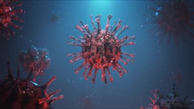 Corona virüsünün video görüntüleri. En iyi 3d COVID-19 animasyonu.