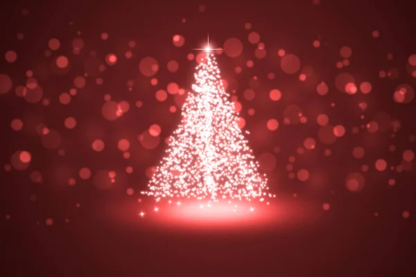 Boldog Karácsonyt Üdvözlő Kártya Karácsonyfa Design Koncepció — Stock Fotó