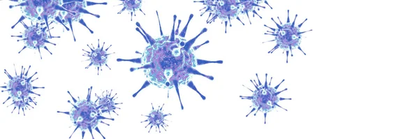 危机四伏的日冕病毒 Sars大流行风险概念 3D插图 — 图库照片